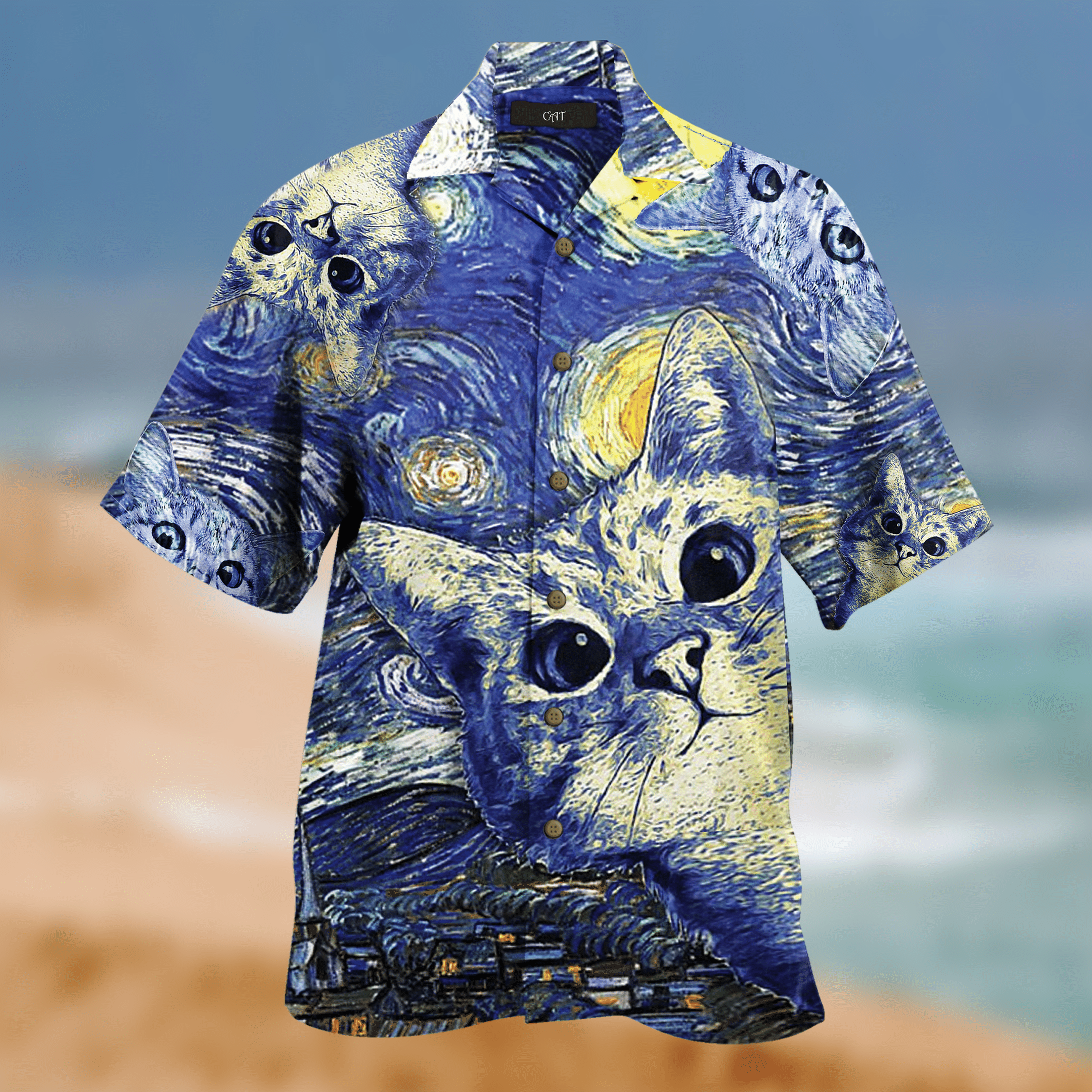 Starry Cats Hawaiian Unisex Shirt