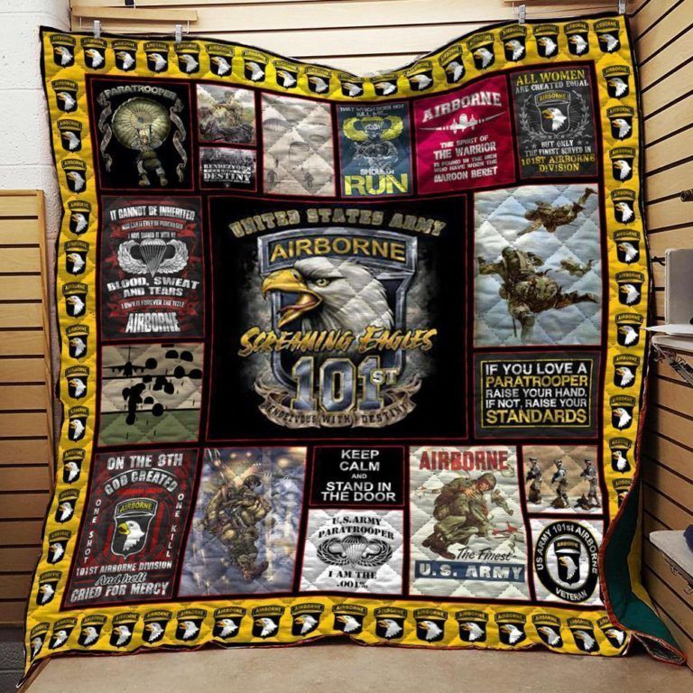 101st Airborne Veteran Quilt blanket