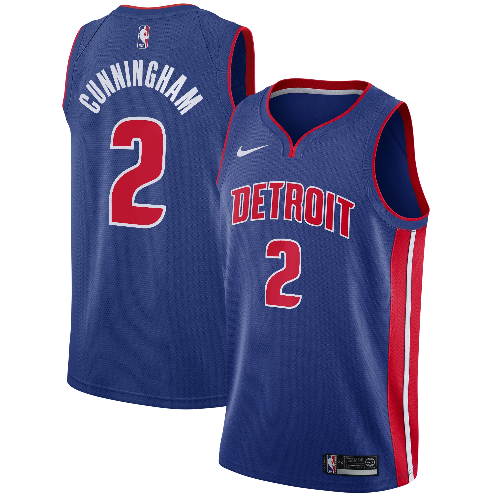 Cade Cunningham Detroit Pistons 2021 NBA Draft First Round Pick Swingman Jersey Blue – Icon Brandedition