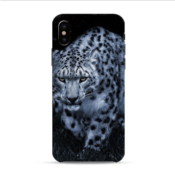 Snow Leopard Black iPhone XS 3D Case