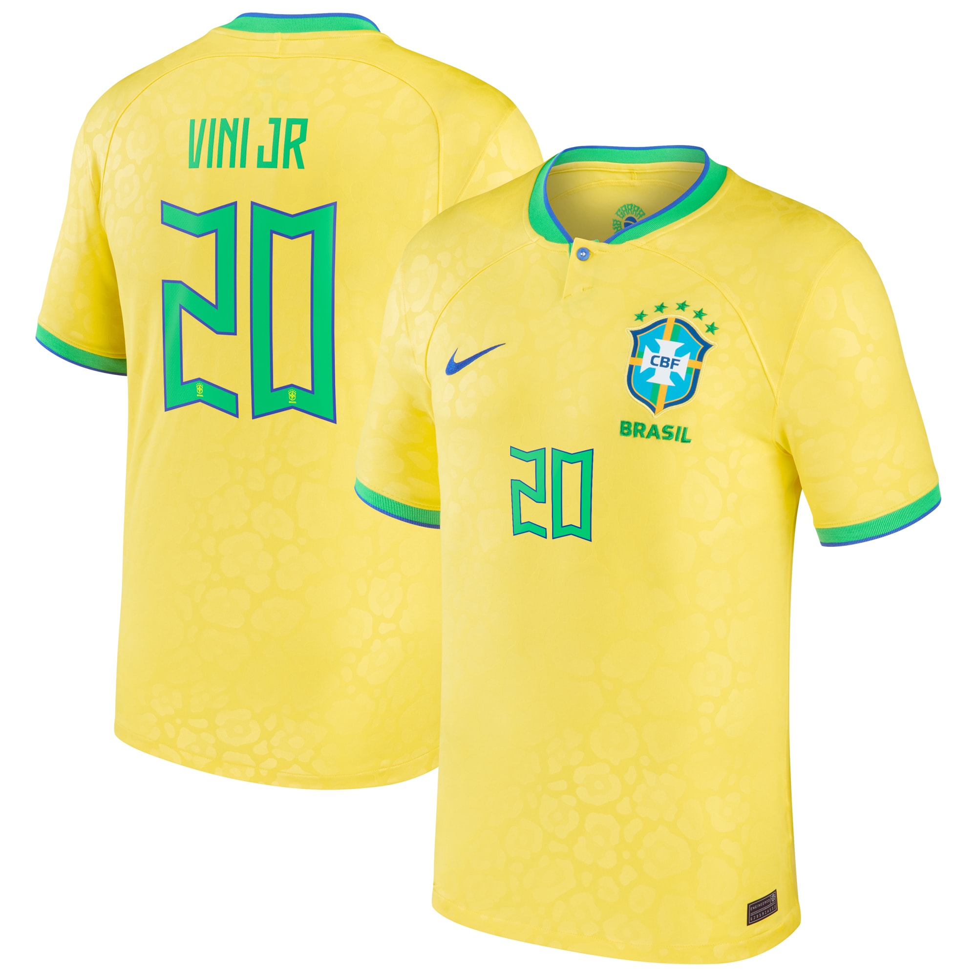 Vinicius Junior Brazil National Team 2022/23 Replica Home Jersey – Yellow