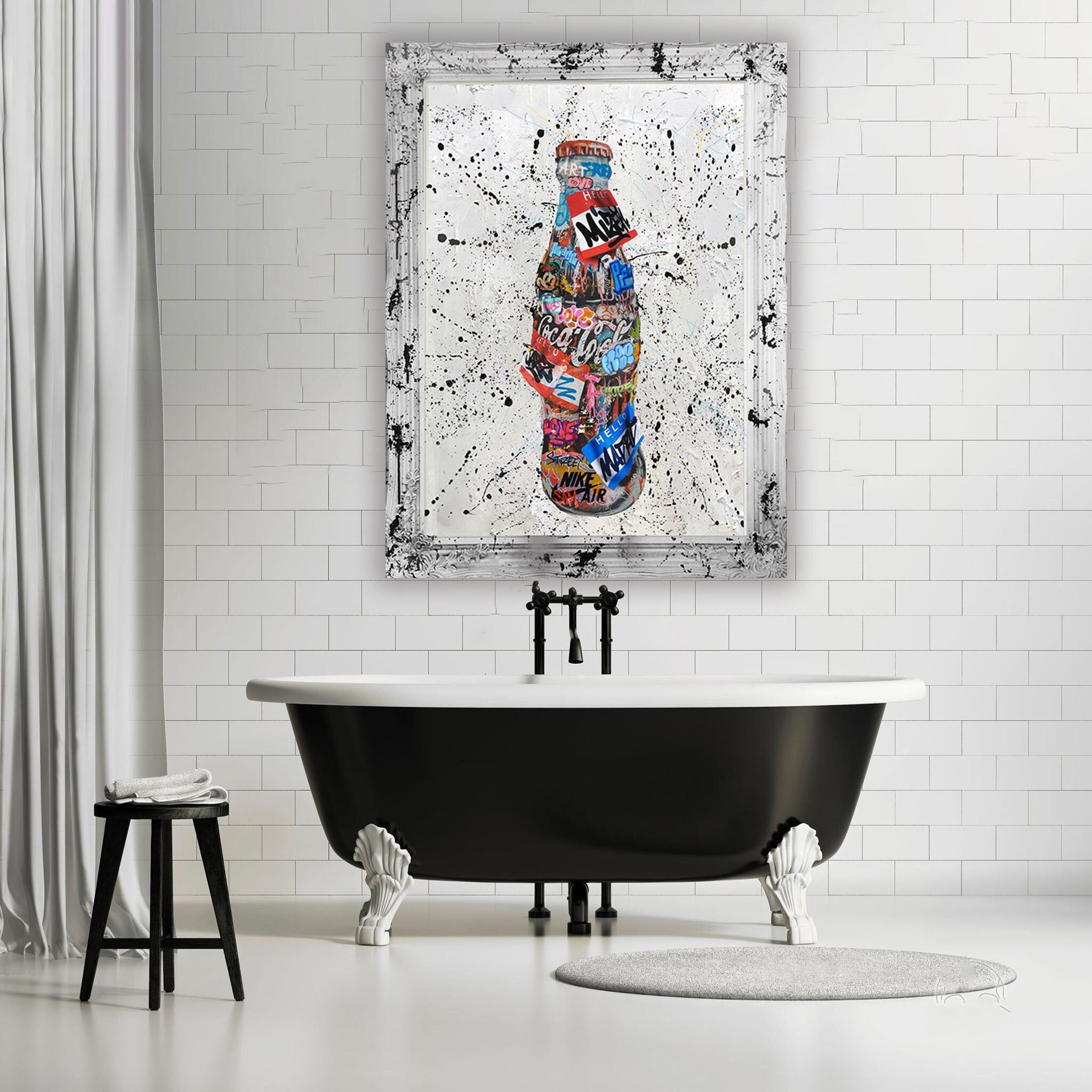 Coca-Cola Canvas Art, Graffiti Coca-Cola Canvas Wall Art For Home Decor, Unique & Exclusive Coca-Cola Canvas Print, Graffiti Coca-Cola Print