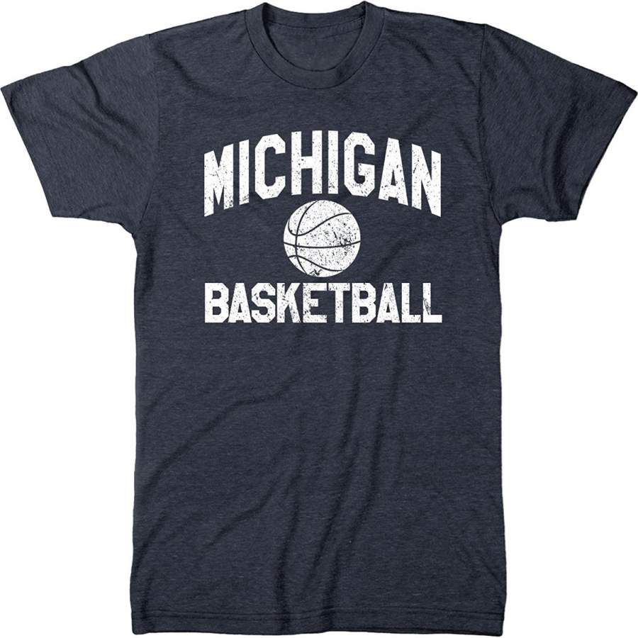 DTAOrder  DTATrunk Candy Michigan Basketball Men’s Modern Fit T-Shirt