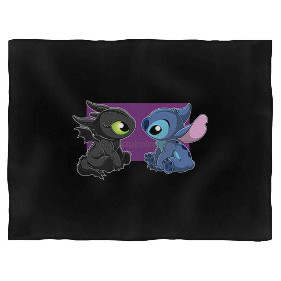 baby toothless dragon and stitch Blanket