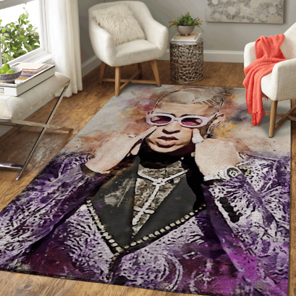 Bad Bunny Rapper Music World Home Decor Rectangle Area Rug