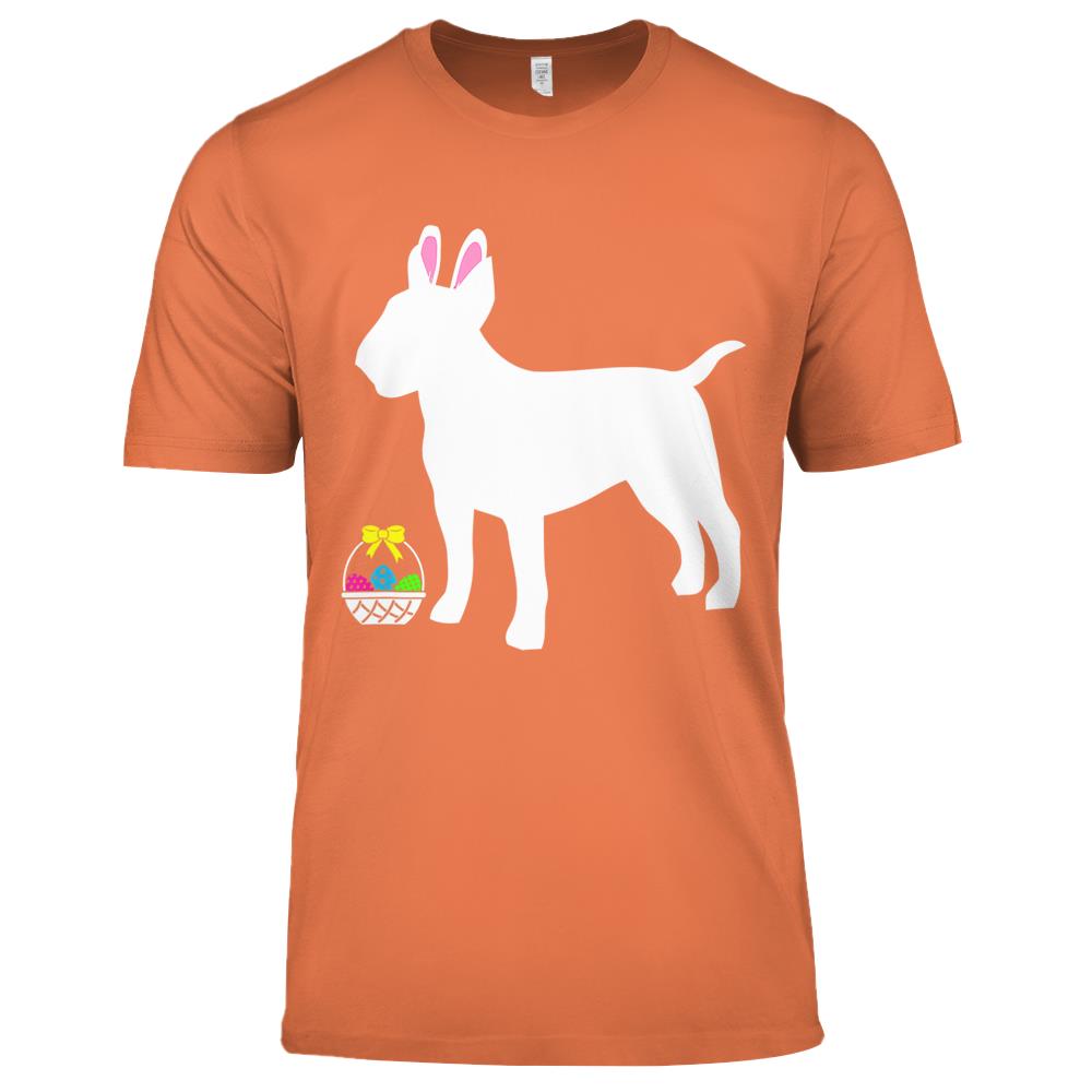 Bull Terrier Easter Bunny Dog Silhouette Premium T Shirts