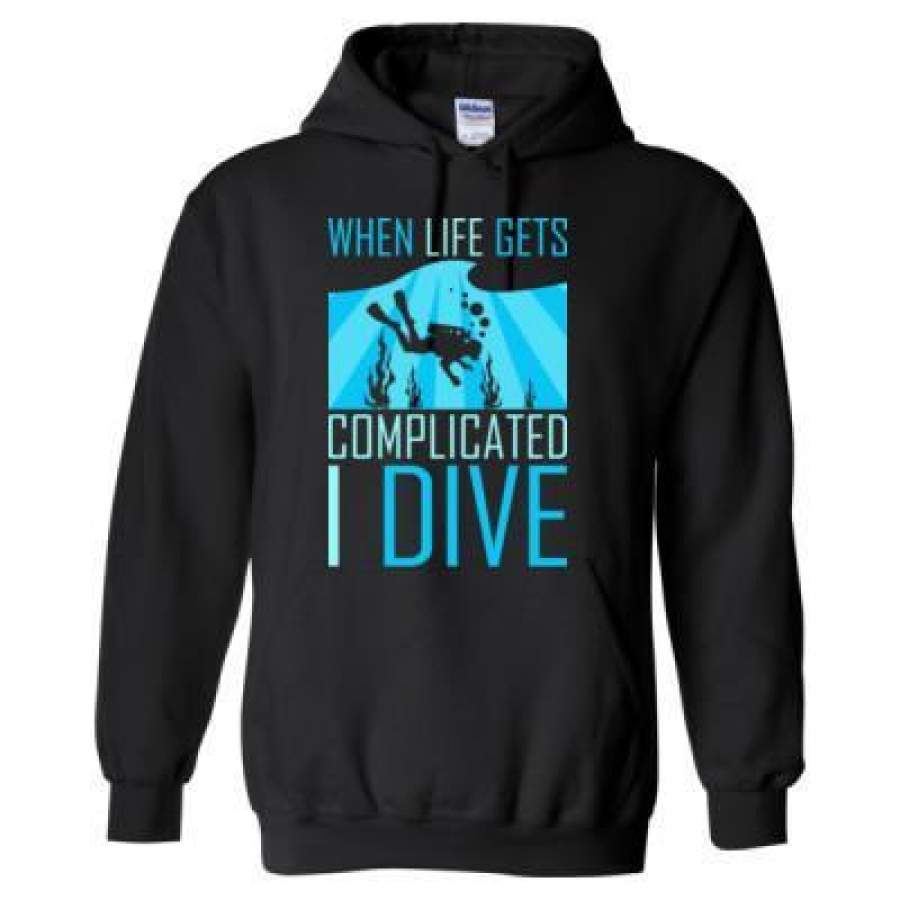 AGR When Life Gets Complicated I Dive – Heavy Blend™ Hooded Sweatshirt