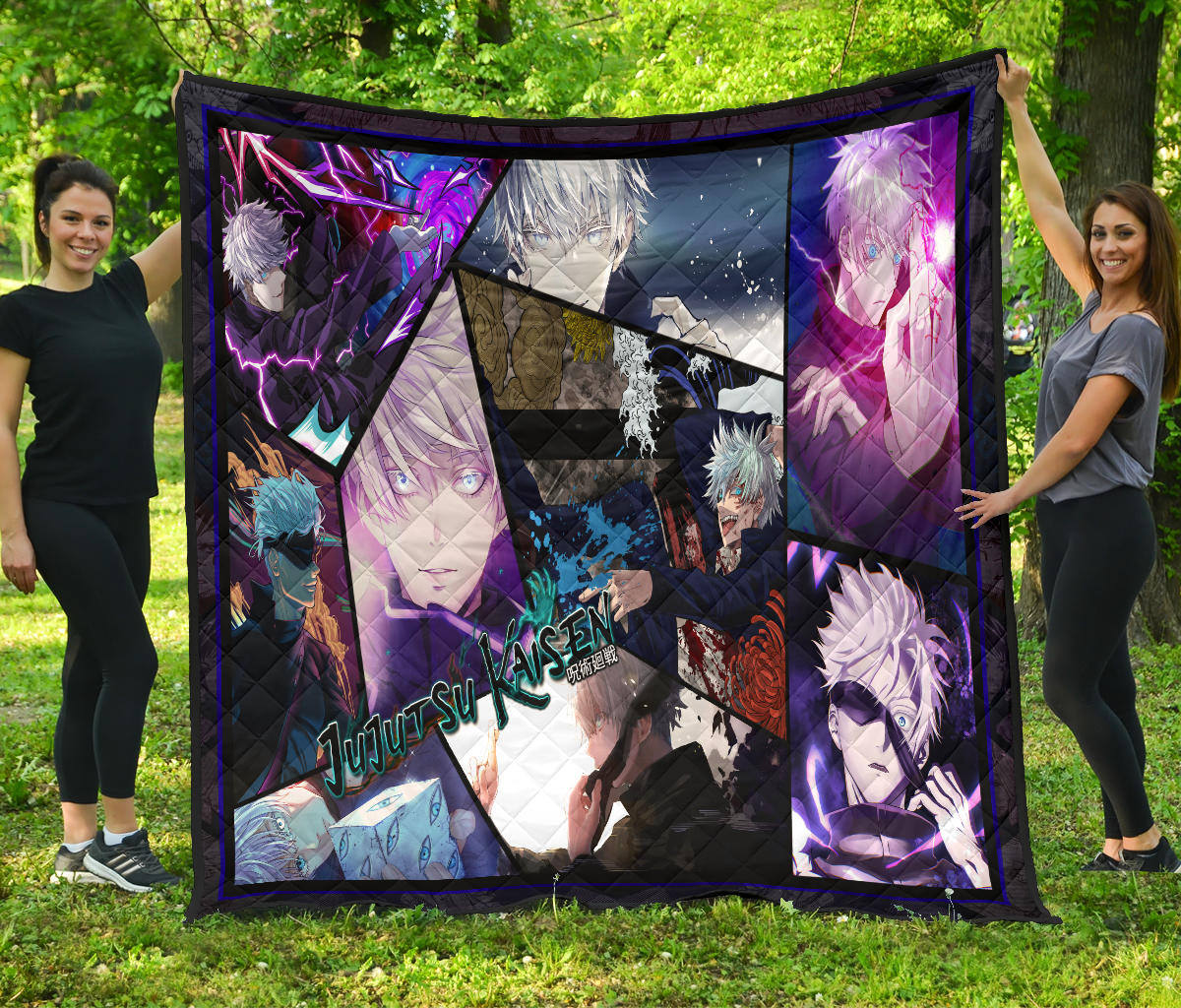 Satoru Gojo Jujutsu Kaisen Premium Quilt Blanket Anime Home Decor Custom For Fans Na052010