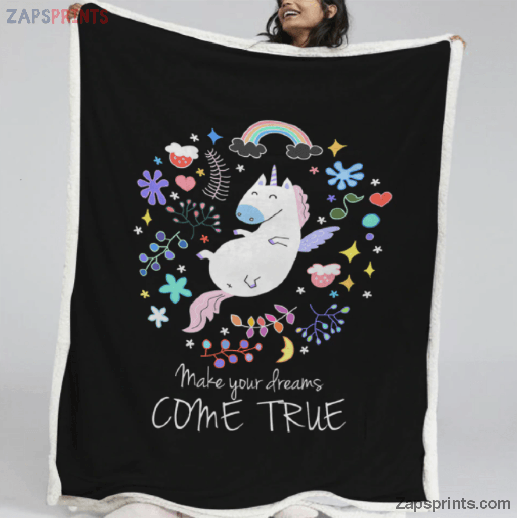 Make Your Dream Come True Unicorn Blanket