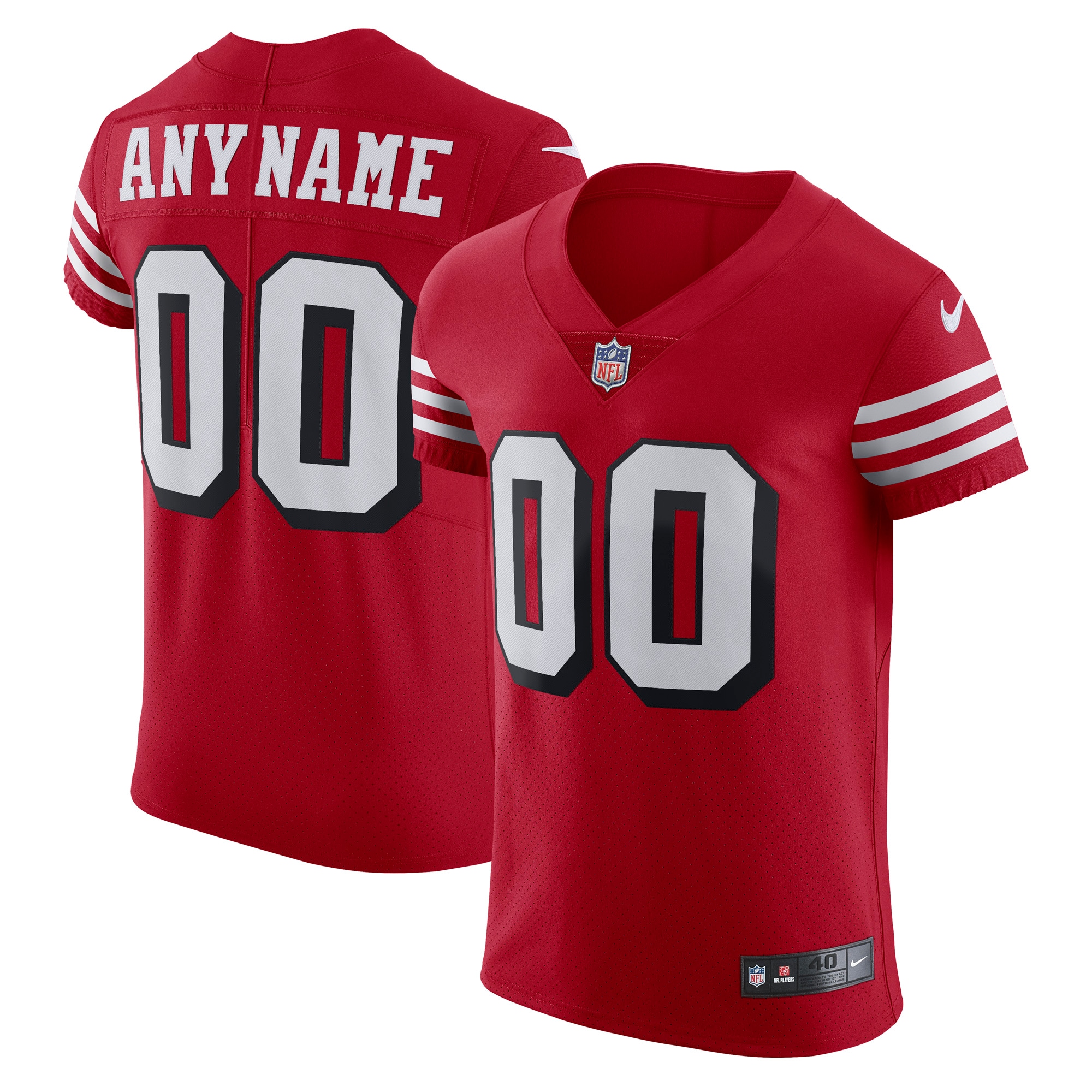 San Francisco 49ers Alternate Vapor Elite Custom Jersey – Scarlet