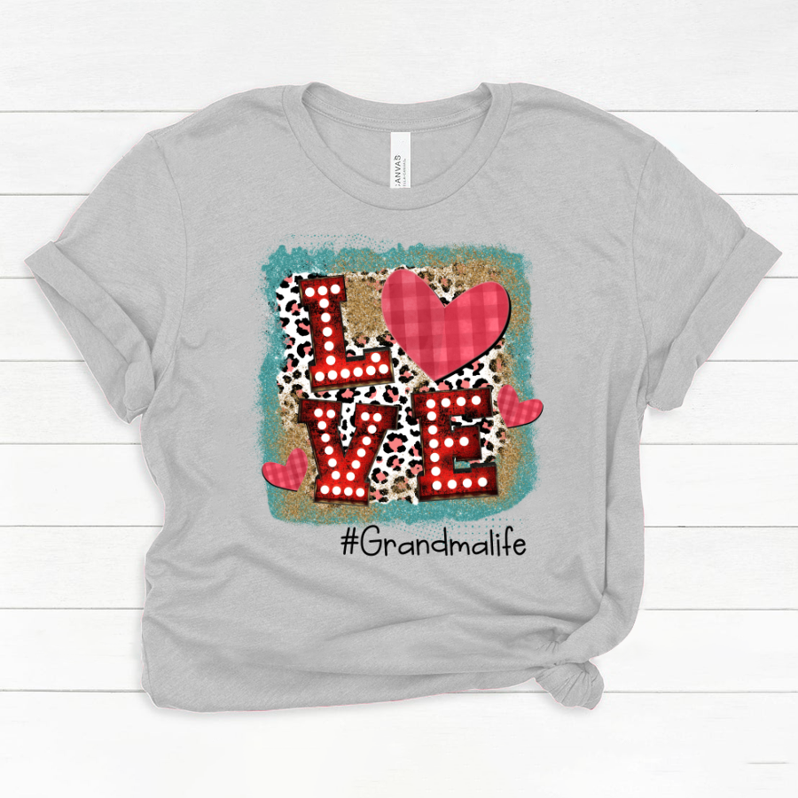 Valentine Love Shirt Grandma Heart Shirt Classic Canvas