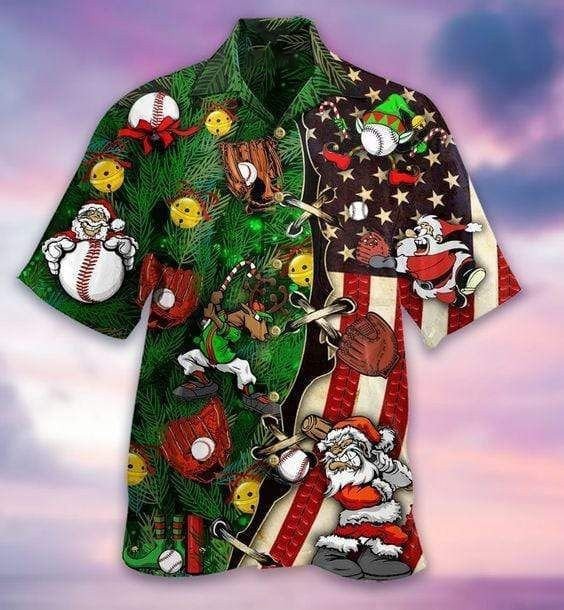 Baseball Christmas Hawaiian Shirt