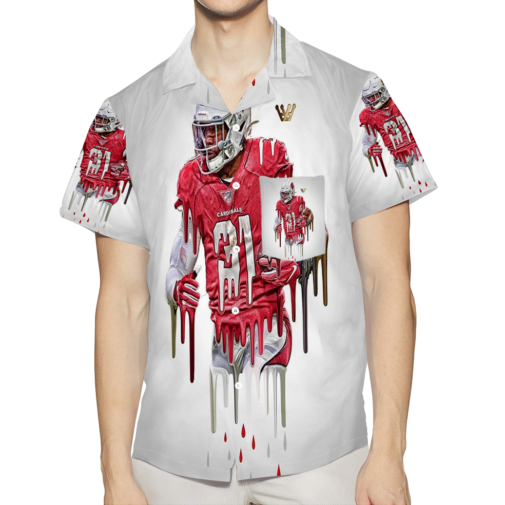 Arizona Cardinals David Johnson 31 3D All Over Print Summer Beach Hawaiian Shirt With Pocket