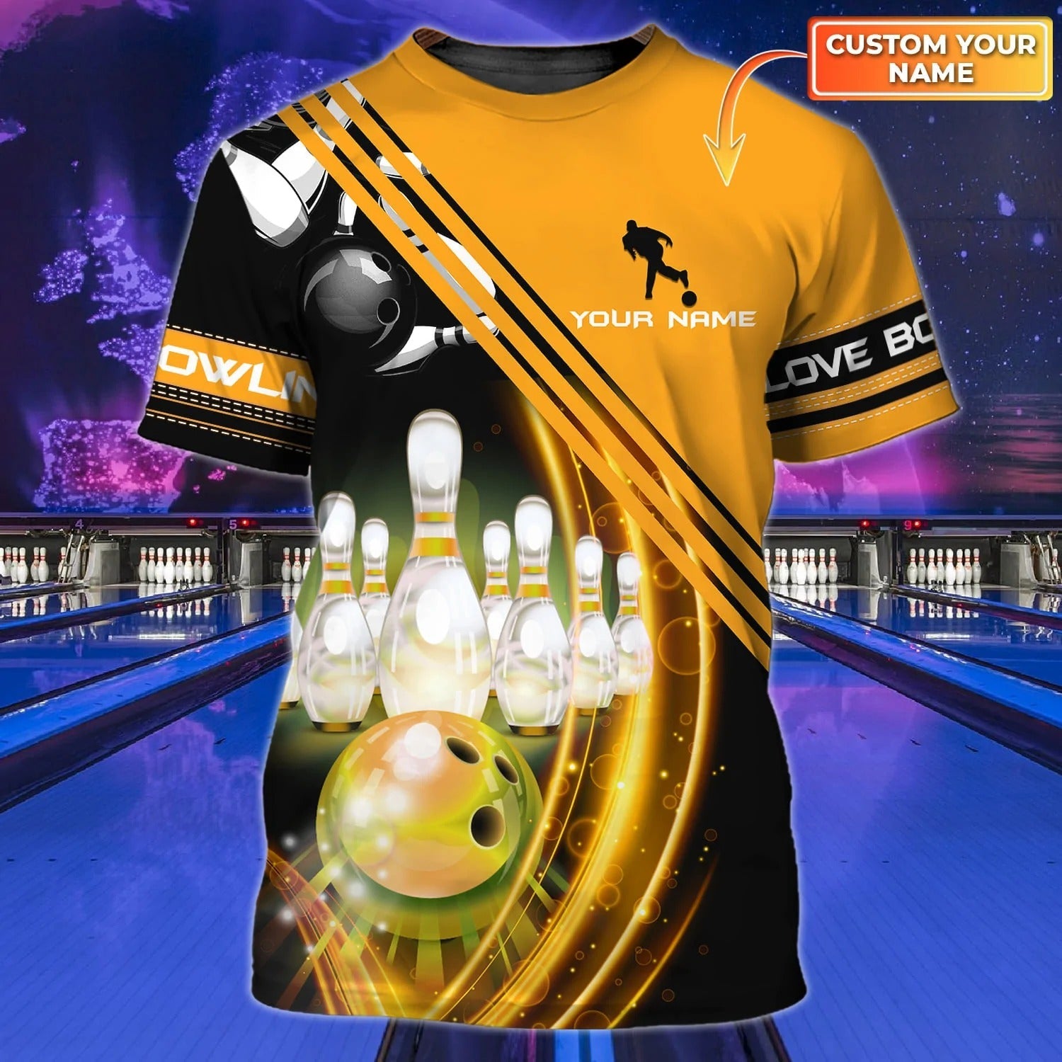 Custom Bowling Shirt Men Women Colorful 3D Bowling Team Uniform Gift To Bowling Player