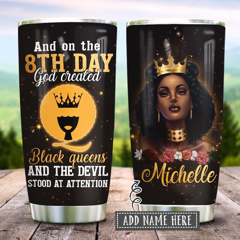 Black Queen And On The 8th Day Personalized KD2 HRX2212001 Stainless Steel Tumbler