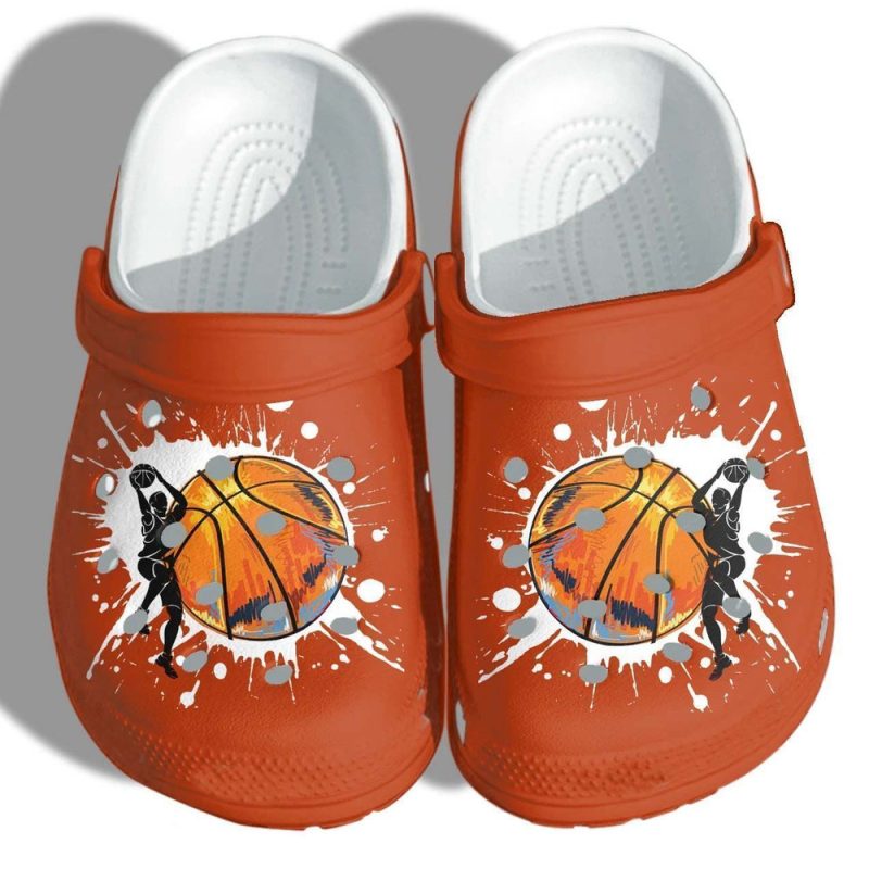 Basketball Printed Gift For Lover Rubber clog Shoes Comfy Footwear