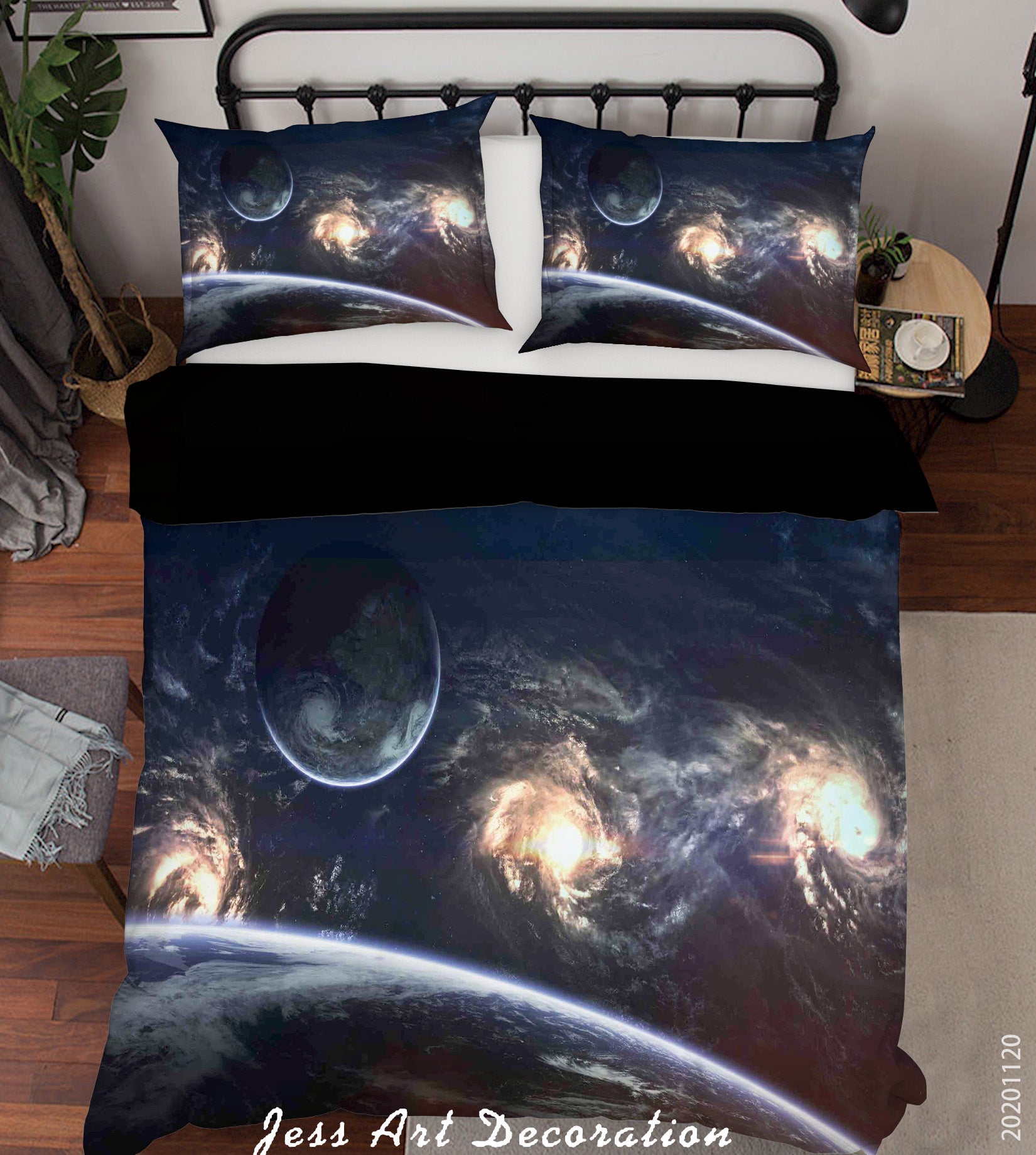 3D Space Nebula Planet Quilt Cover Set Bedding Set Duvet Cover Pillowcases Lxl