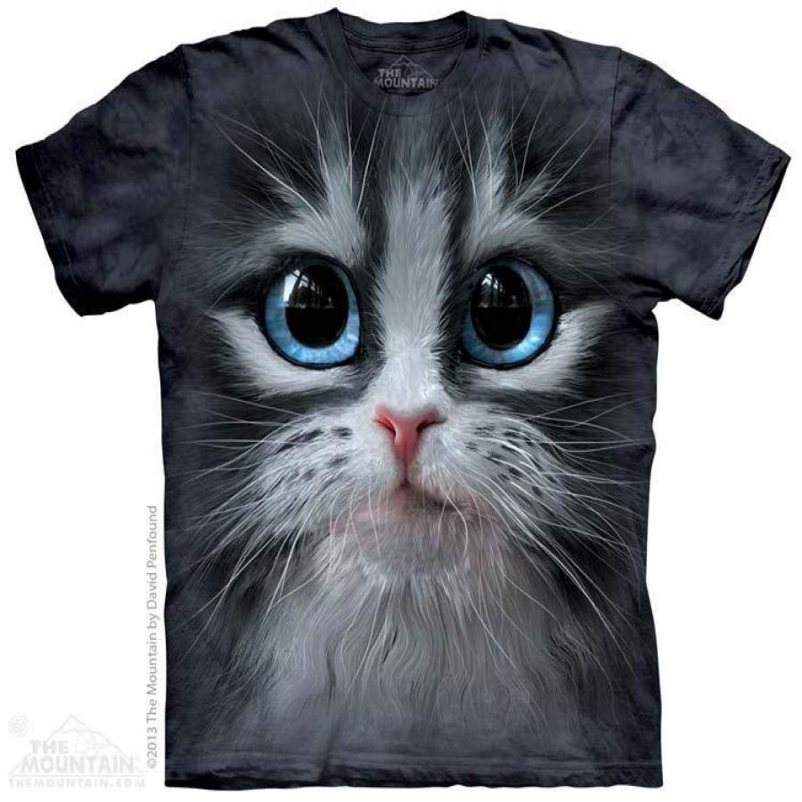 Cutie Pie Kitten Face Adult T-Shirt