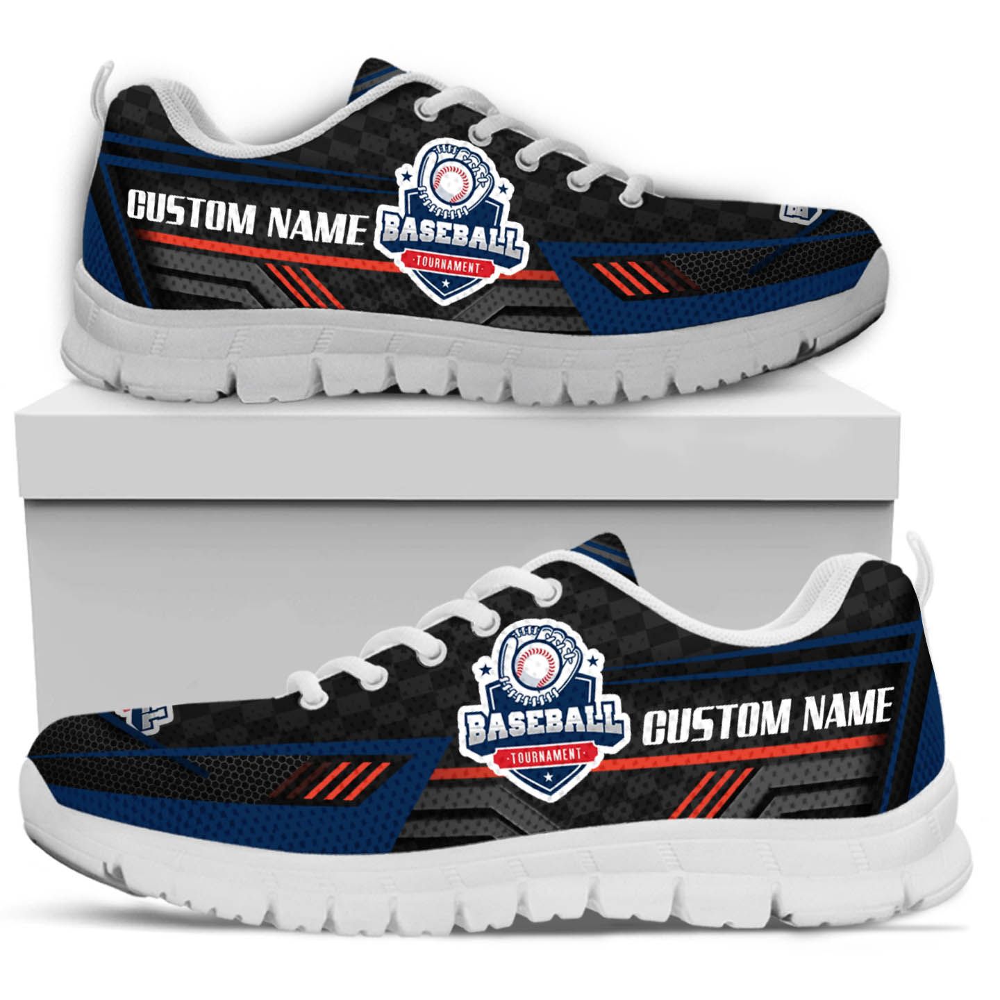 Baseball Sporty Custom Name Men Sneakers For Sport Lovers