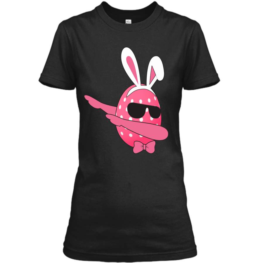 Cute Dab Bunny Egg shirt – Dabbing Emoji Egg Easter T-Shirt Ladies Custom