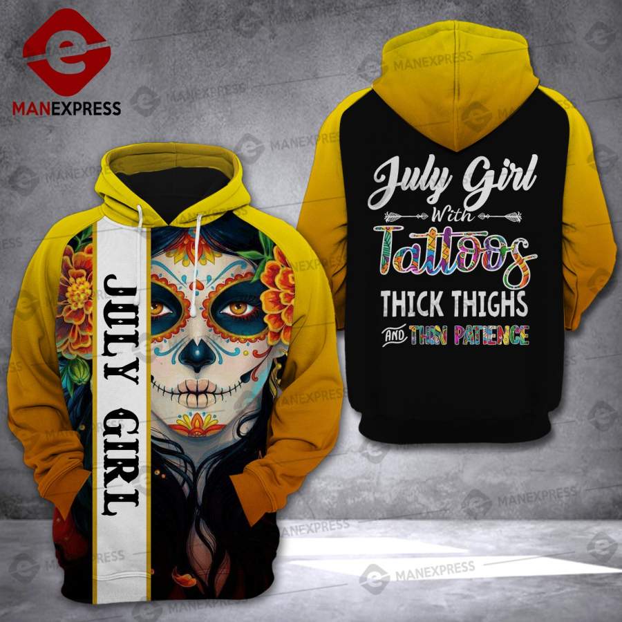 July Girl 3D printed hoodie TPT