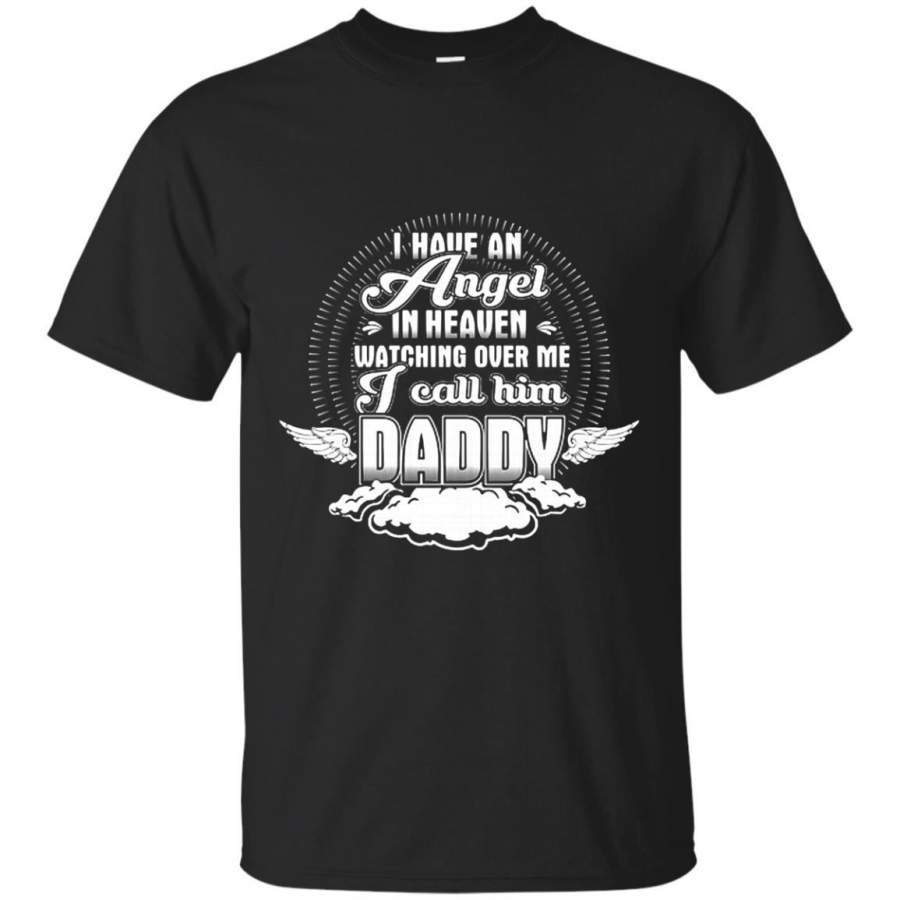 AGR Father s Day T-shirts I Have An Angel In Heaven Watching Over Me Hoodies Sweatshirts