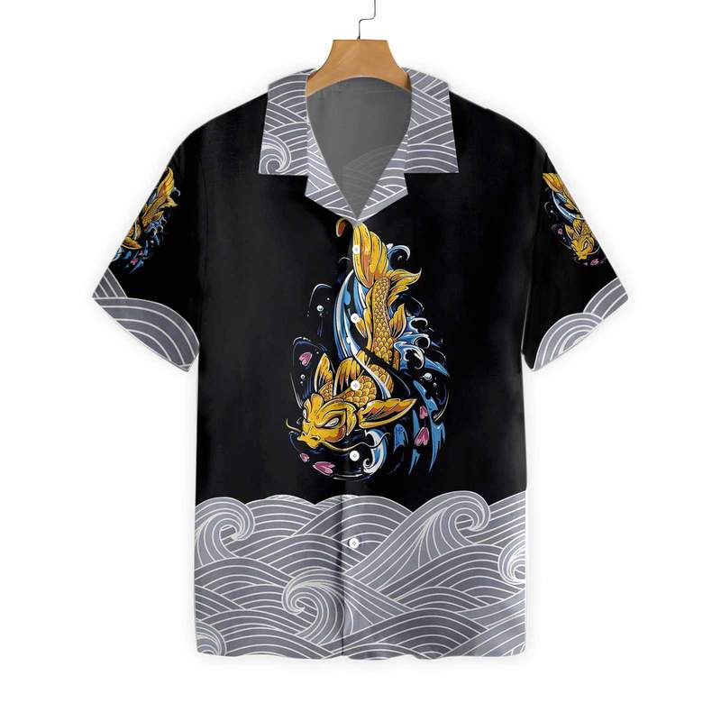 Koi Fish On Waves Hawaii Shirt For Men Women Adult Ha39516