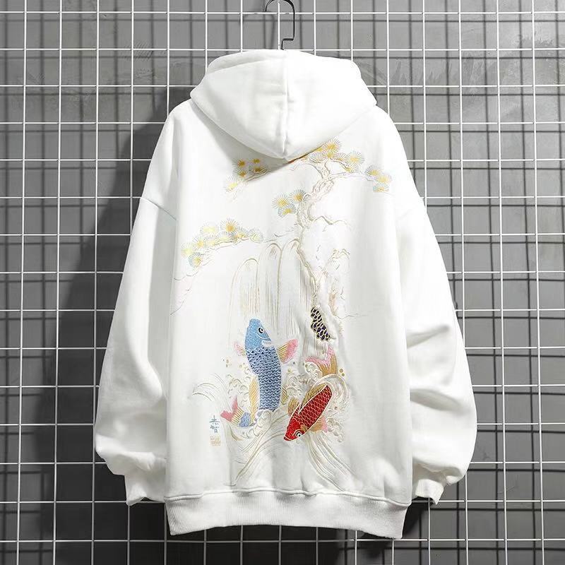 Butterfly Cherry Blossom Embroidery Hoodies Sweatshirts Harajuku Streetwear Black Jackets Men/Women Pullovers Sweatshirts y2k alx