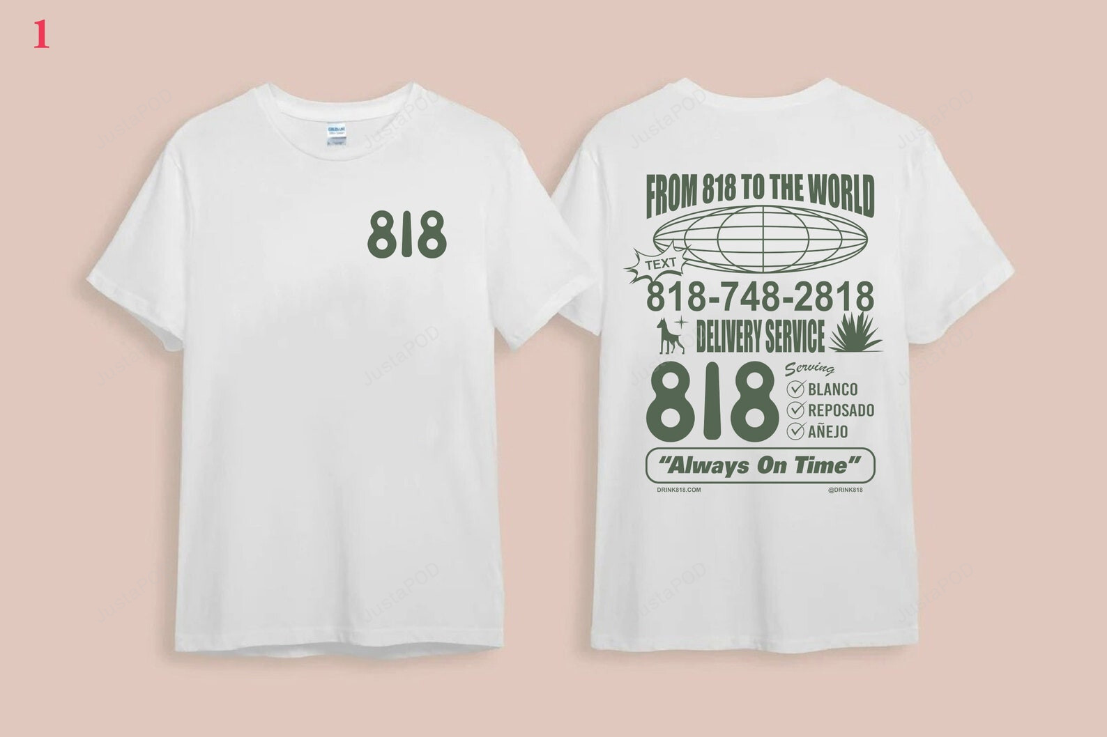 818 Tequila Double Sided Shirt, 818 Tequila Shirt, 818 Tequila Merch Shirt, From 818 To The World Shirt, Always On Time Shirt, Festival Cherry La Shirt, 818 Tequila Shirt