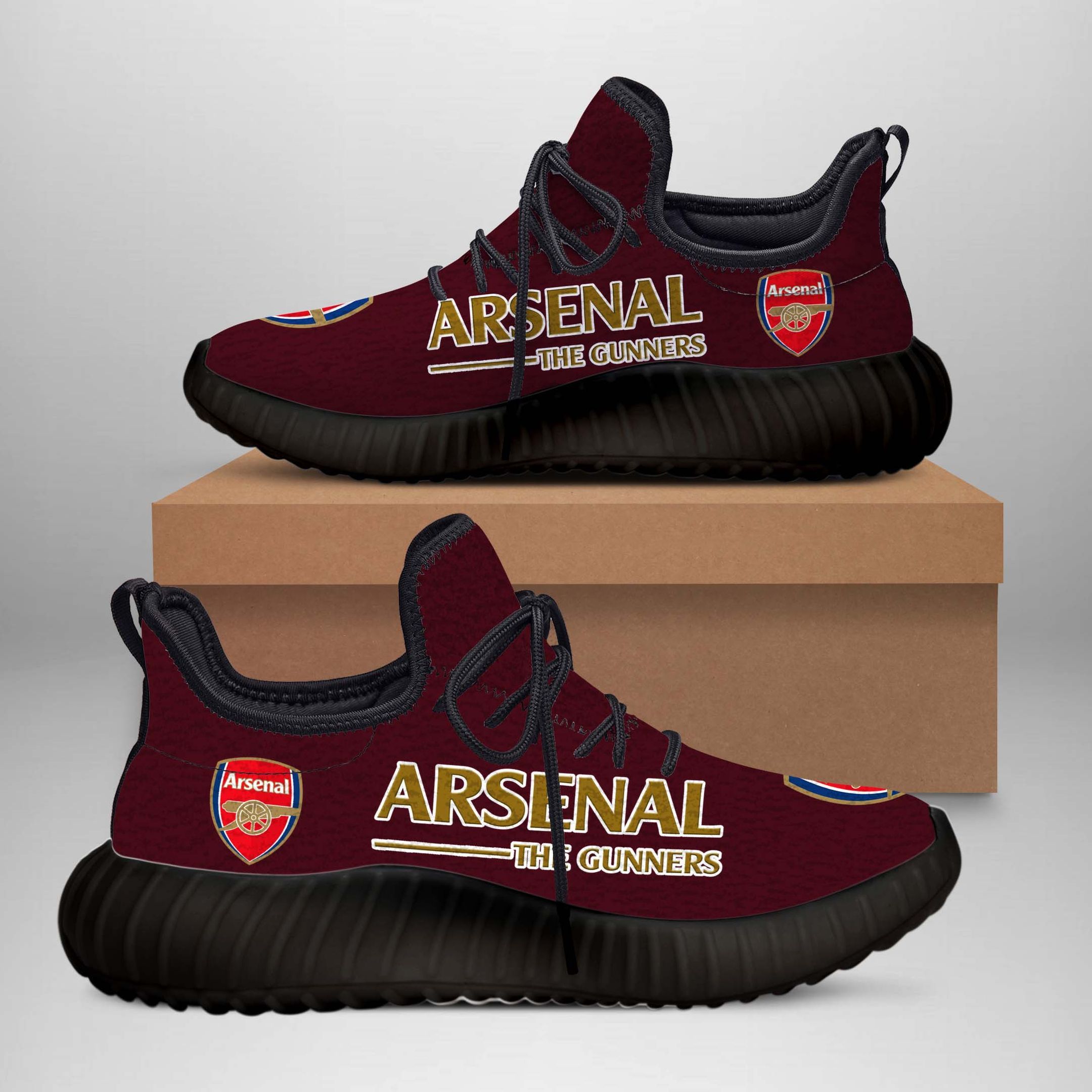 Arsenal- Lph Yz Boost Classic Version (Dark Red)