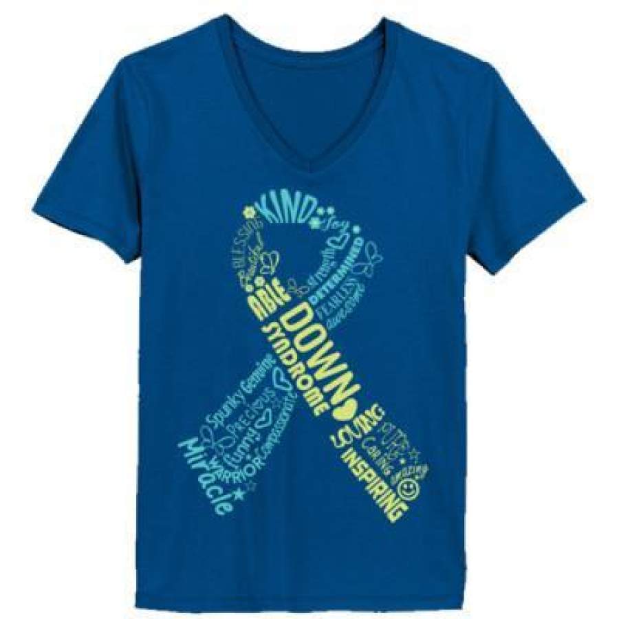 AGR Down Syndrome Awareness – Ladies’ V-Neck T-Shirt