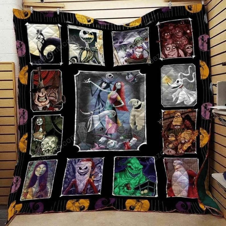 Jack Skellington & Sally Nightmare Before Christmas Halloween Quilt Blanket TN131105