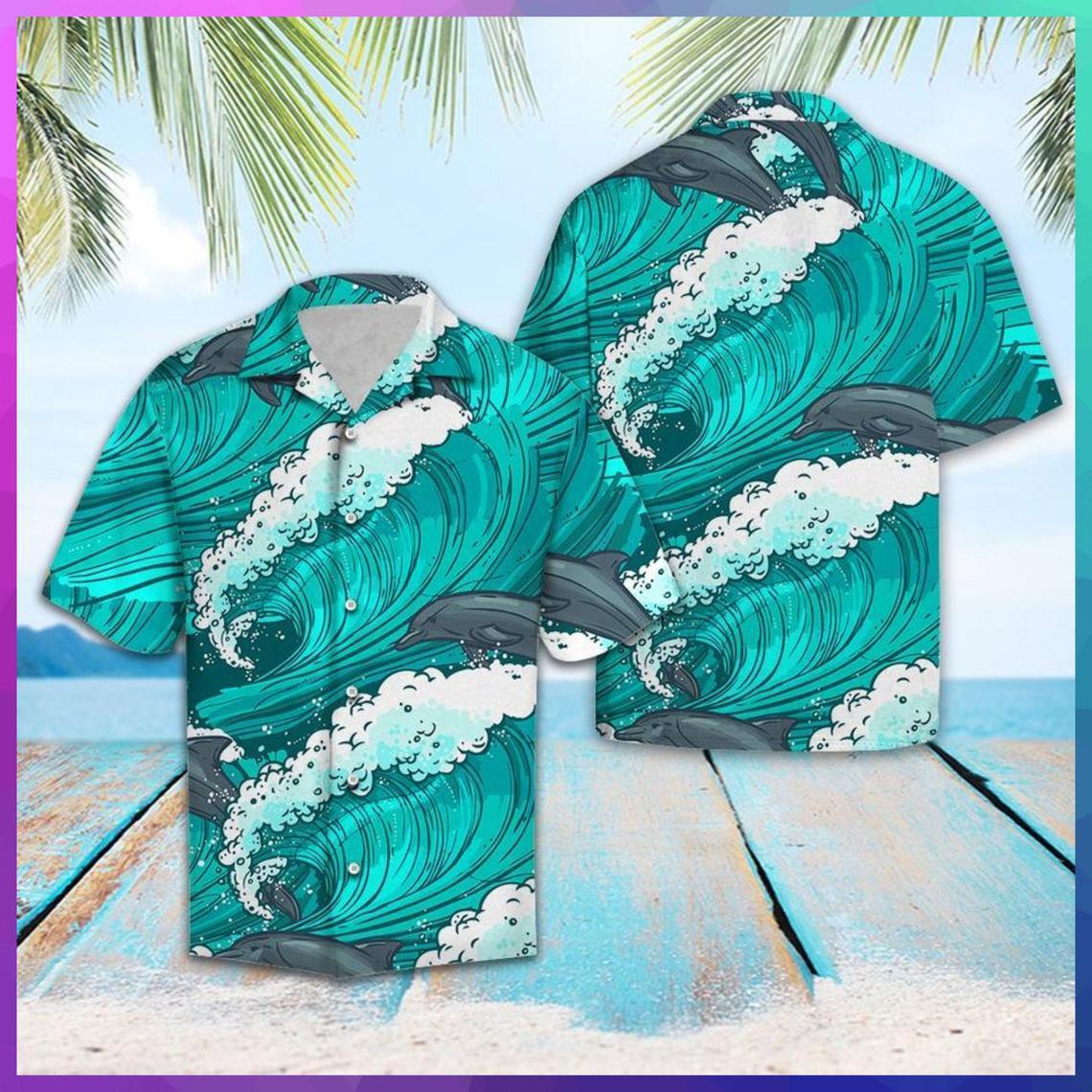 Awesome Dolphin Hawaiian Shirt Pre10921