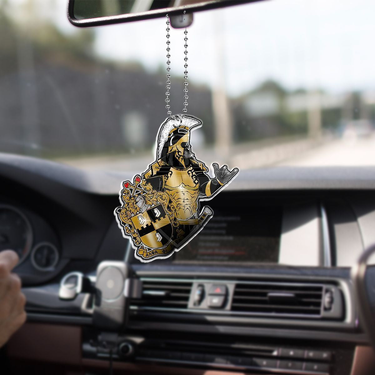 Wonderprint Ornament Alpha Phi Alpha Monkey Shiel Car Hanging Ornament Lt10