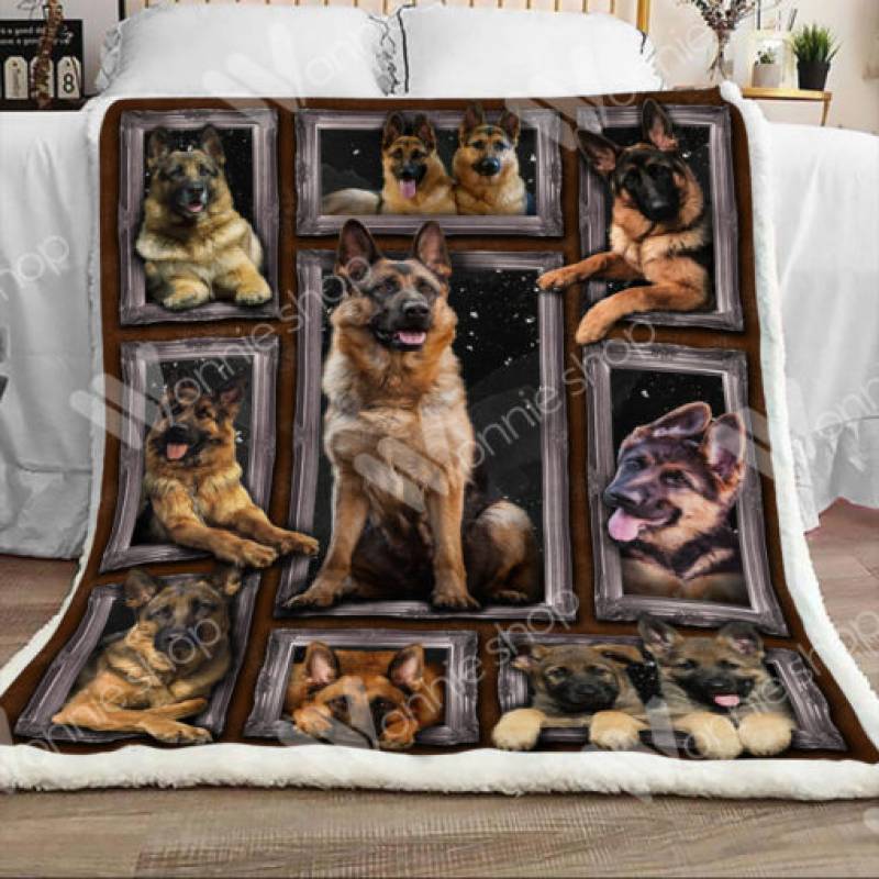 German Shepherd Dog Sherpa Blanket NOV3002 81O60