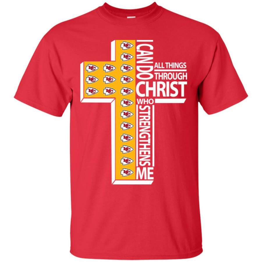 Gorgeous I Can Do All Things Through Christ Kansas City Chiefs T Shirts