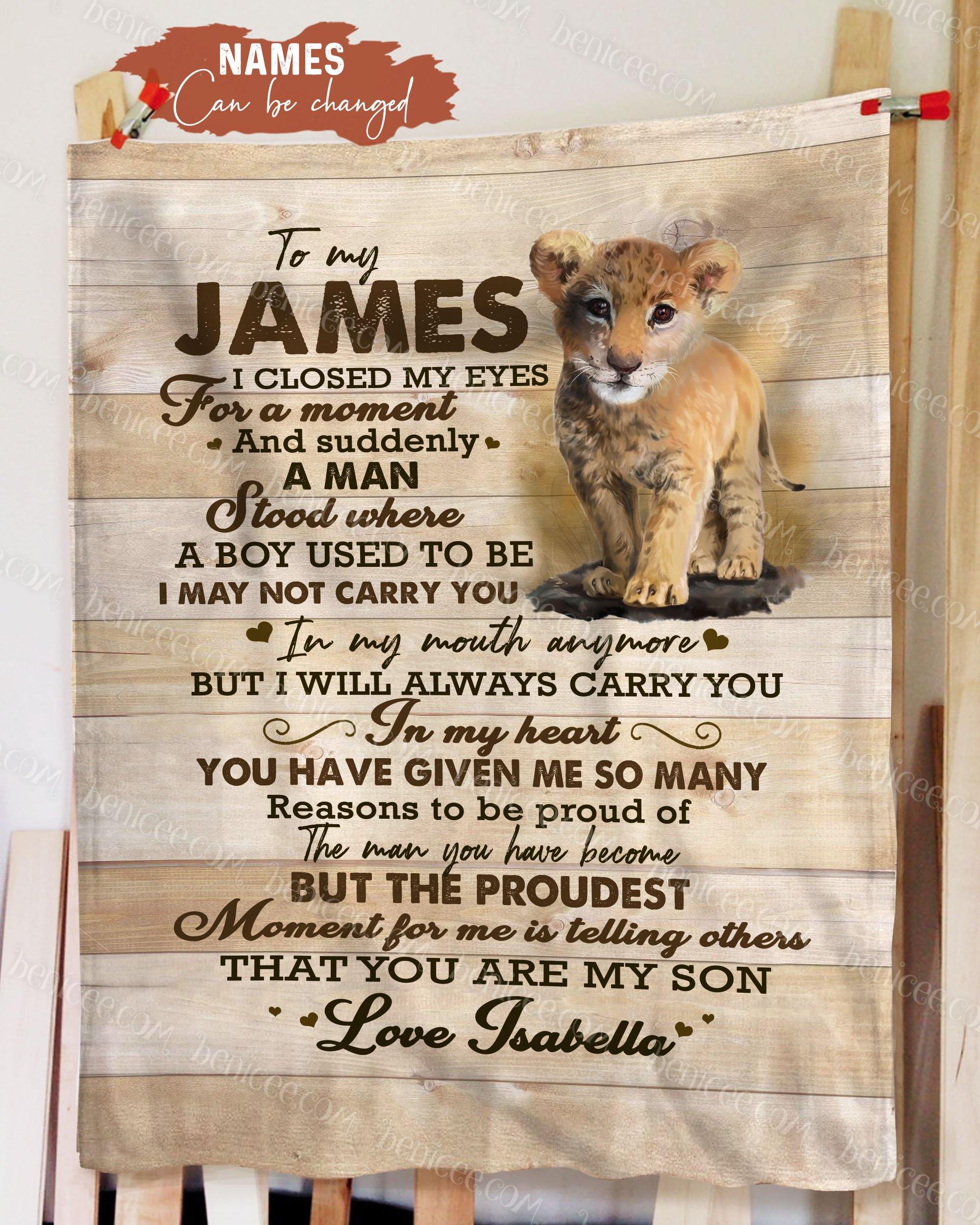 Top 3 Family Blanket – To My Son Lion – You Are My Son