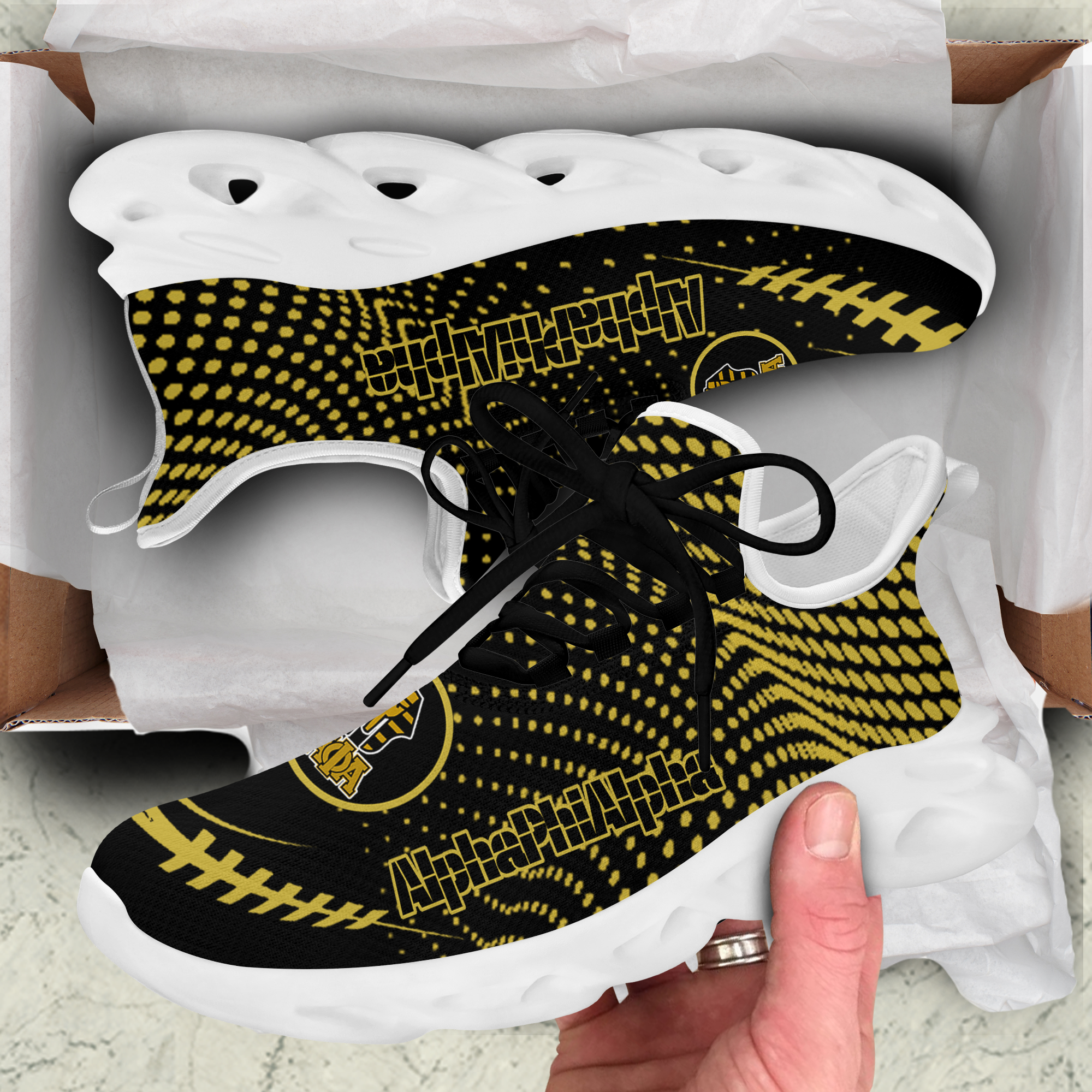 Alpha Phi Alpha White Clunky Sneakers 3