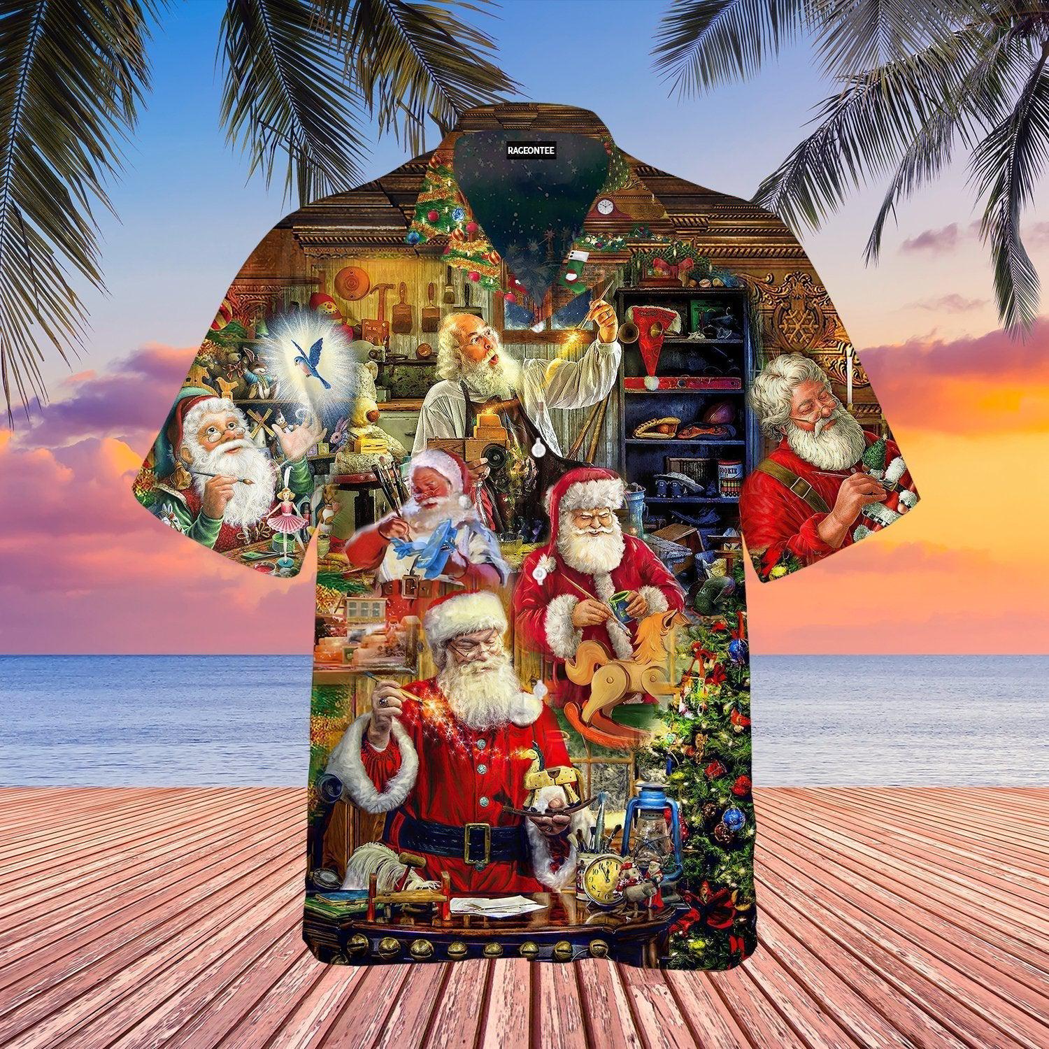 Santa Toys Factory Hawaii Shirt For Men Women Ha22700