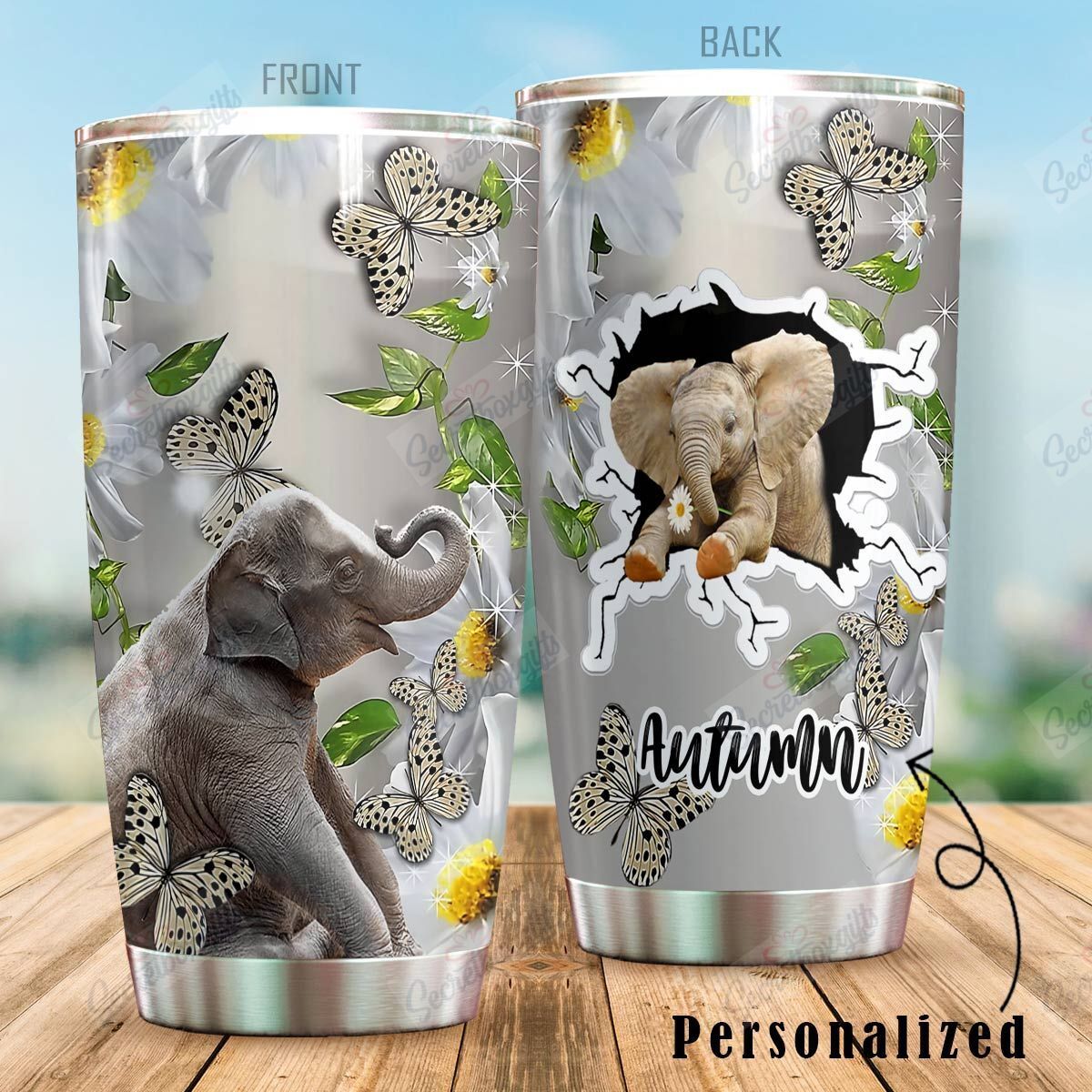 Personalized Elephant You Are Amazing Nc0710056Cl Stainless Steel Tumbler Customize Name, Text, Number