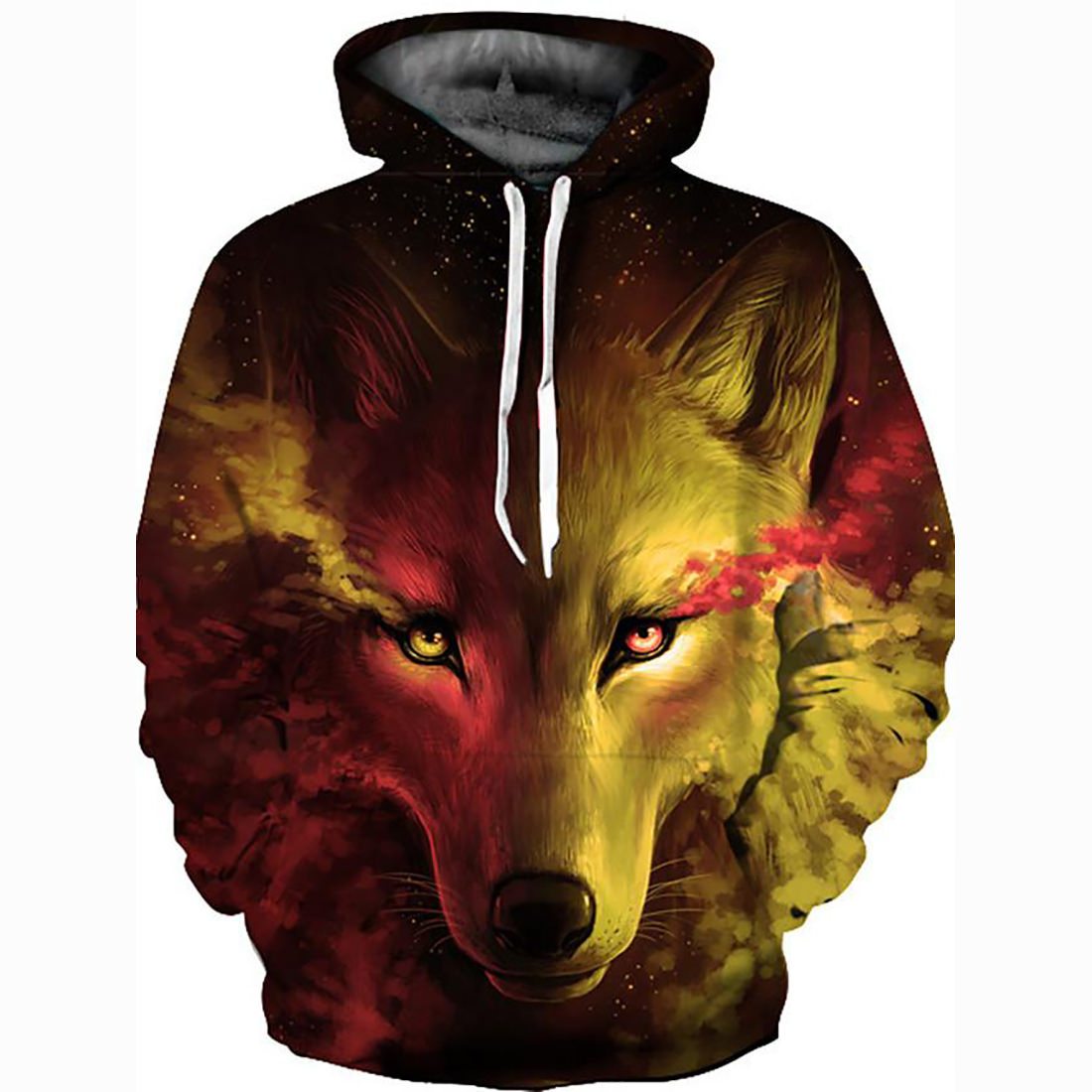 3D Printed Wolves Hoodie – Casual Hooded Animal Pullover