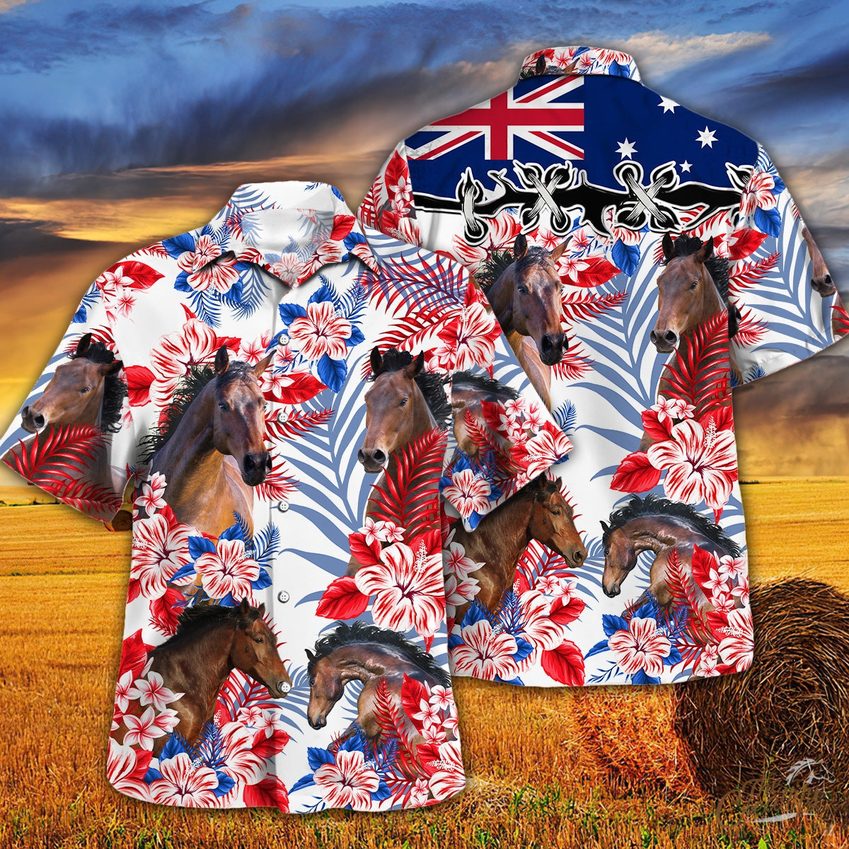 Horse Australia Flag Hawaii Hawaii Shirt For Men Women Ha71468