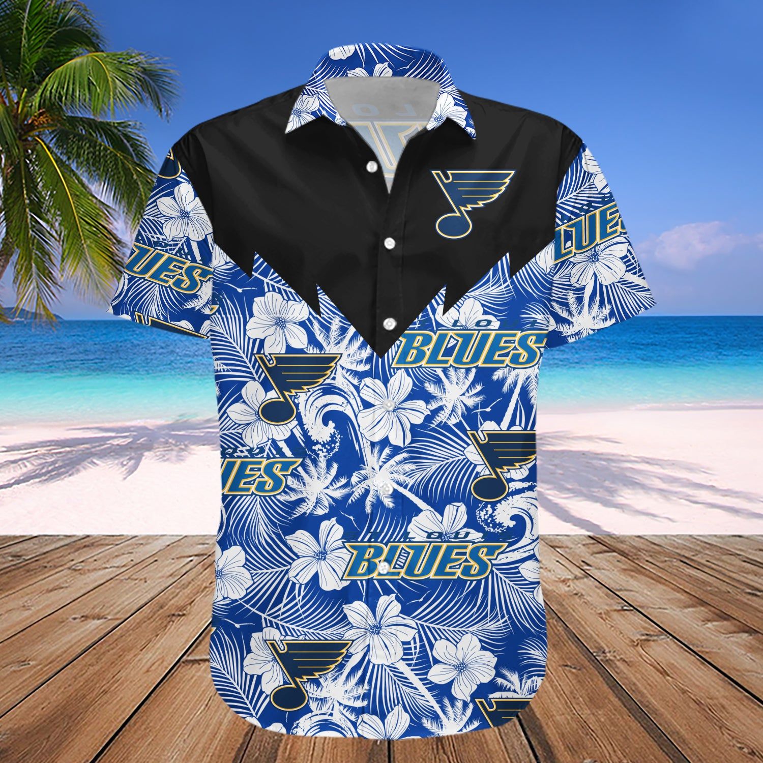 St. Louis Blues Hawaii Shirt Tropical Seamless- Nhl