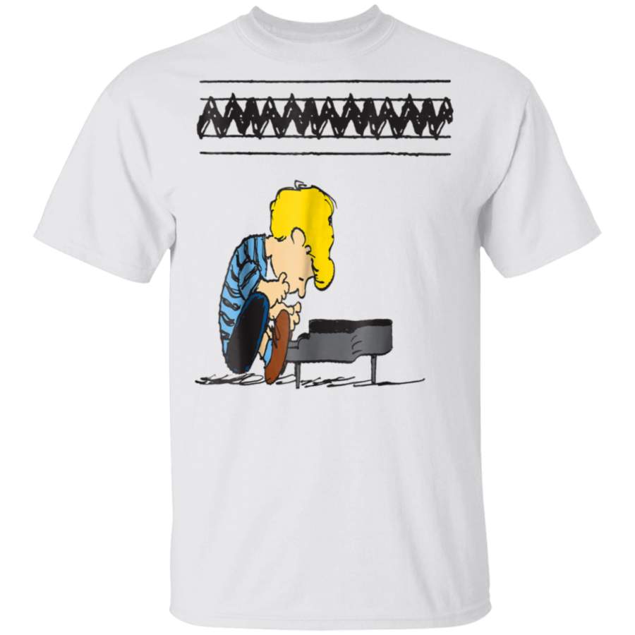 Peanuts Music Piano Cartoon Funny Schroder T Shirt