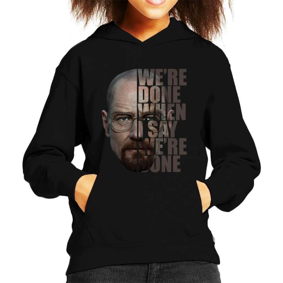 Breaking Bad Heisenberg Half Head Text Kid’s Hooded Sweatshirt