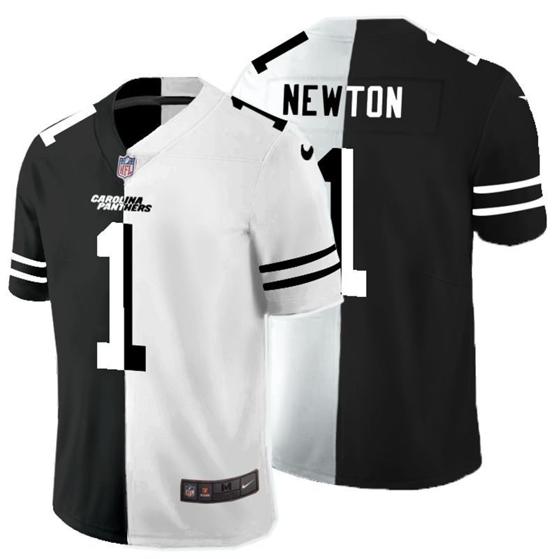 Carolina Panthers Cam Newton #1 NFL 2020 Black And White Jersey