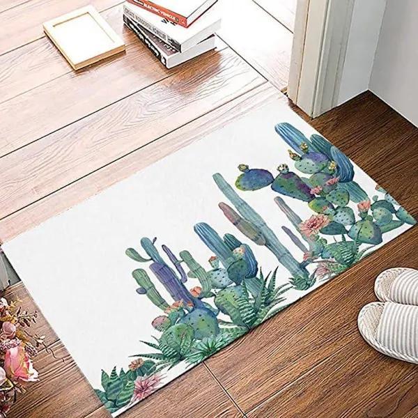 Cute Cactus Garden Flower Doormat Indoor And Outdoor Mat Entrance Rug Sweet Home Decor Closing Gift Gift For Friend Family Flower Lovers Gift Idea