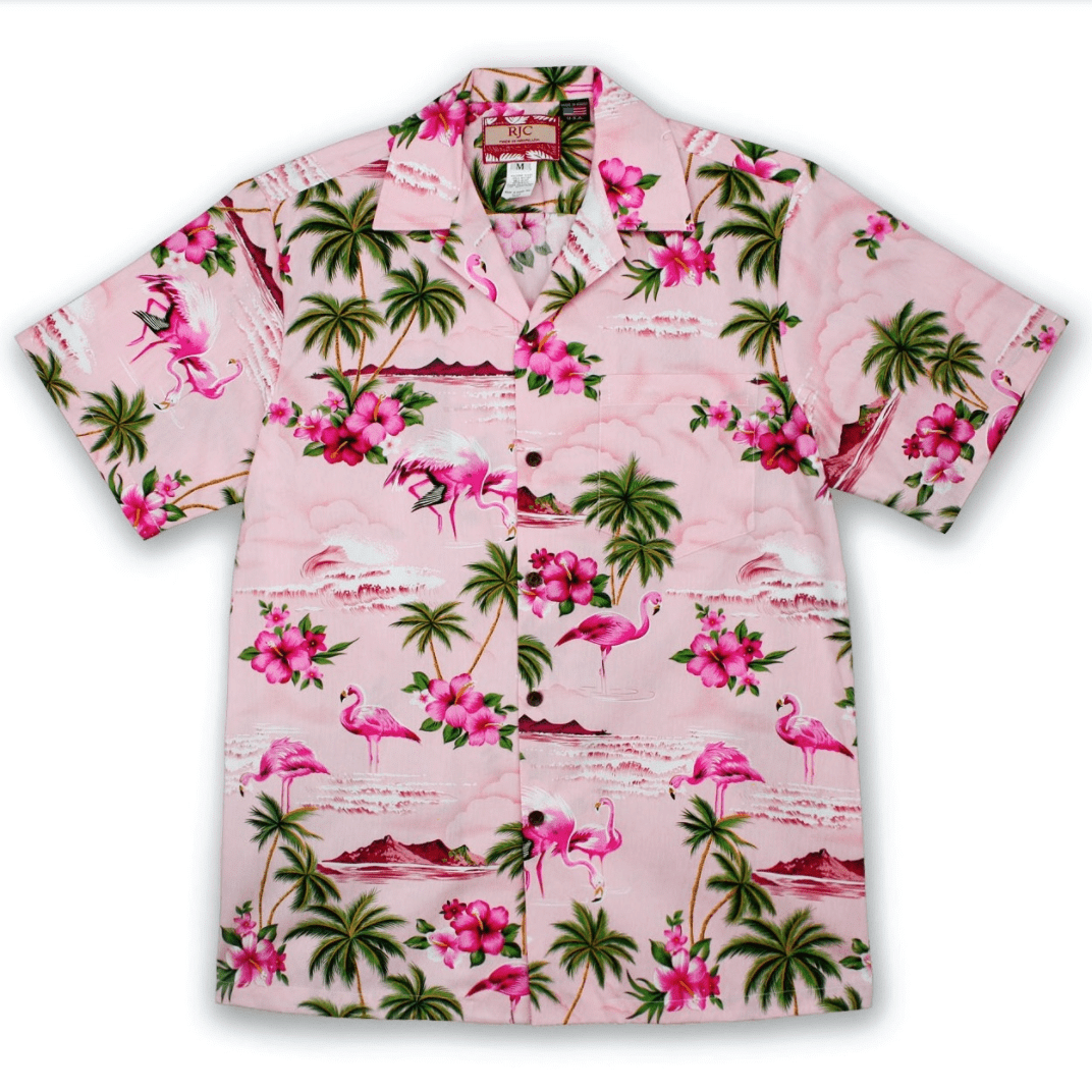 Flamingo Multi Colors Hawaii Aloha Shirts Ha57128