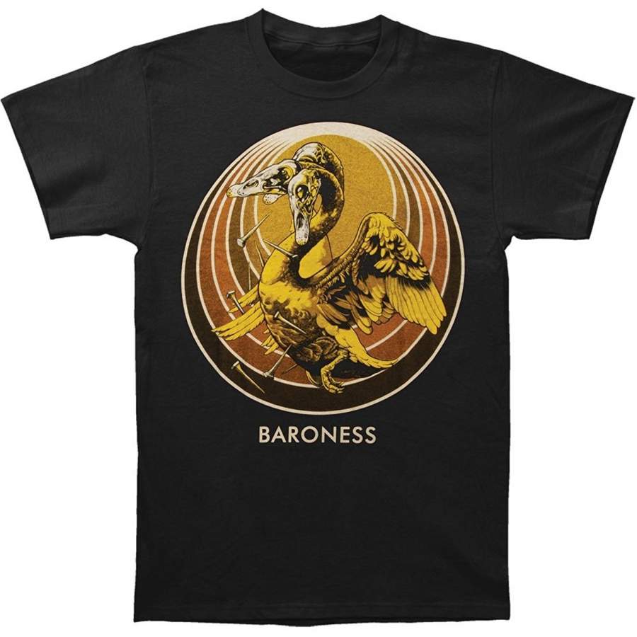 Fashion Men’s T-Shirt Baroness Men’s Rainbow Swan T-shirt Men Cotton T Shirt Casual Shirts