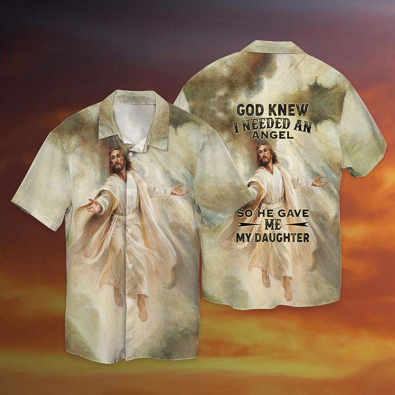 God Gave Me My Daughter Full Print Hawaii Shirt Ha69397